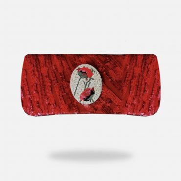 Red Rose Red Clutch Micro Mosaic